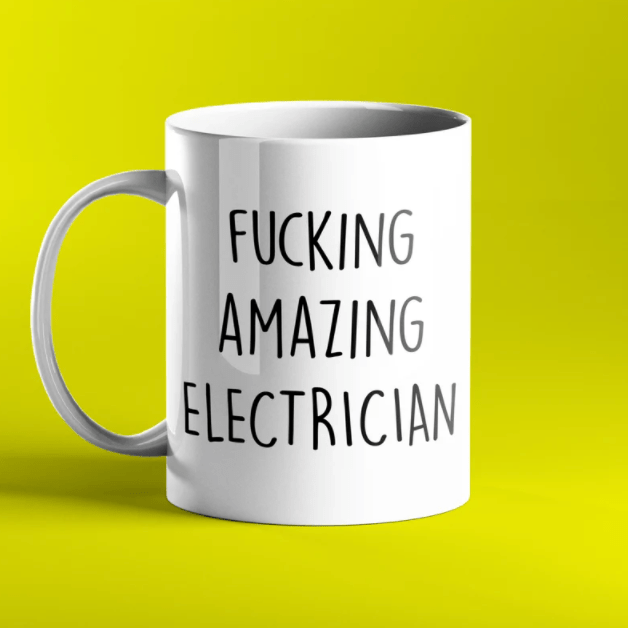Fucking Amazing Electrician Gift Mug - Prickly Cards