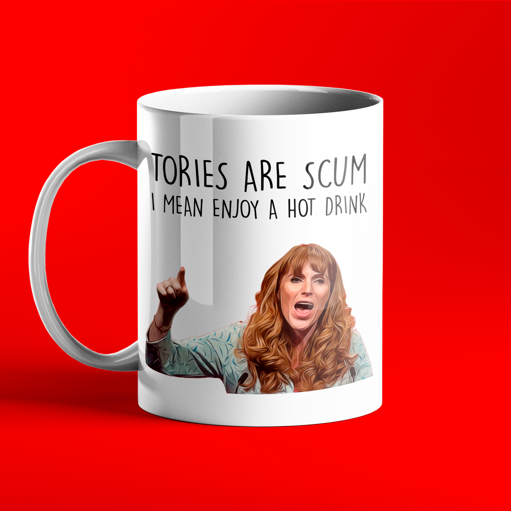 Angela Rayner Tories are Scum gift mug