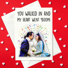 Load image into Gallery viewer, Hamilton the Musical Valentine&#39;s card for him and her