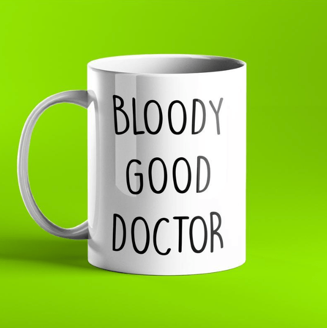 Bloody good doctor personalised gift mug