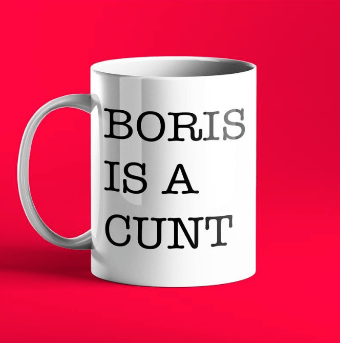 Boris Johnson rude personalised gift mug