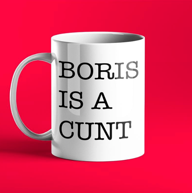 Boris Johnson rude personalised gift mug