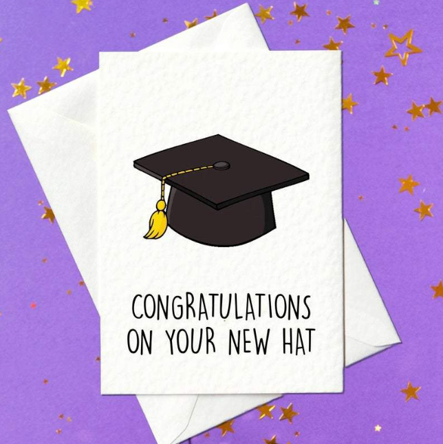 Congratulations on your new hat - graduation card