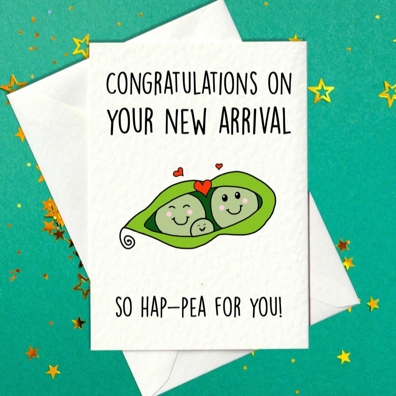 Cute new baby card congratulations