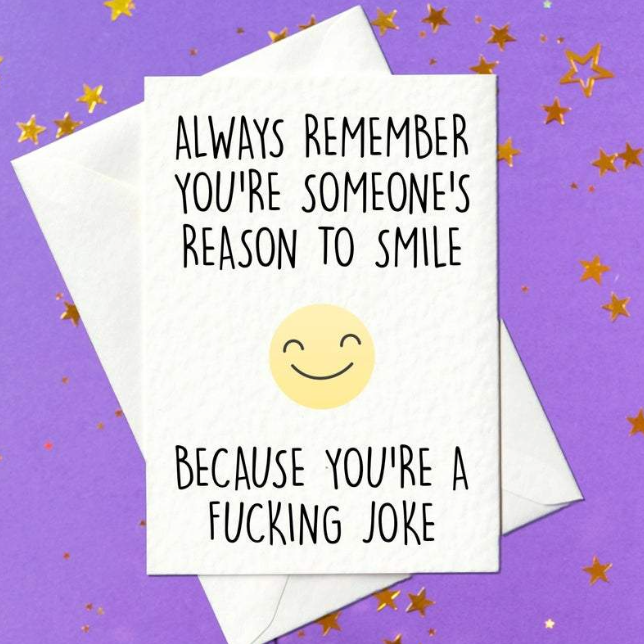 Funny greeting card for friends