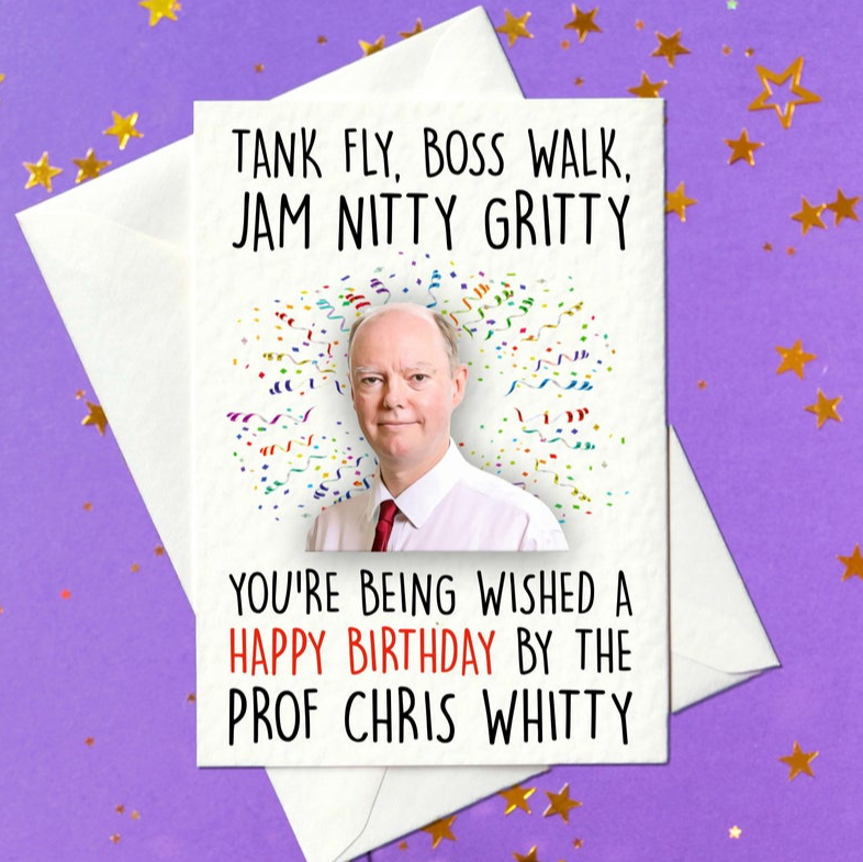 Funny Professor Chris Whitty birthday card