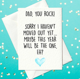 Dad you rock!.... - Funny Father's Day Card (A6)