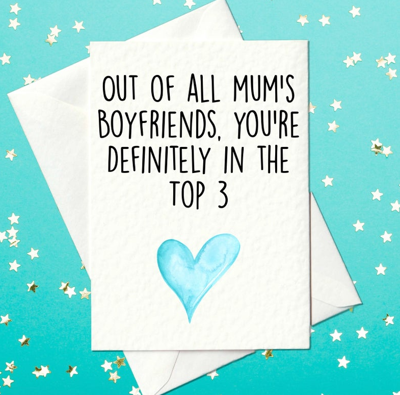 Funny Father's Day card for mum's boyfriend