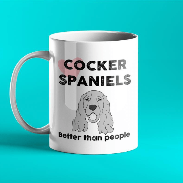 Cocker Spaniel Gift Mug for Dog Fans - Prickly Cards