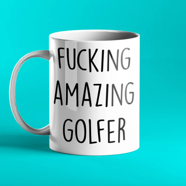 Gift mug for golf fans