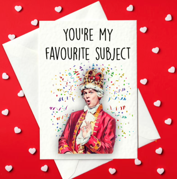 King George III Hamilton Musical birthday card favourite subject