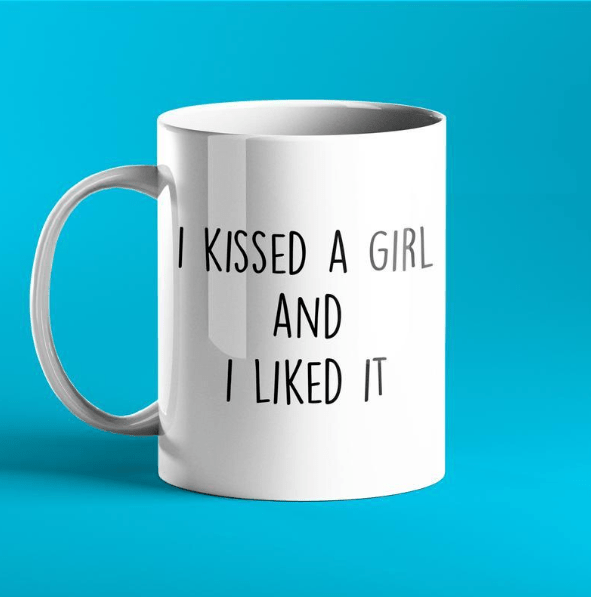 I Kissed A Girl And I Liked It - Personalised Mug - Prickly Cards