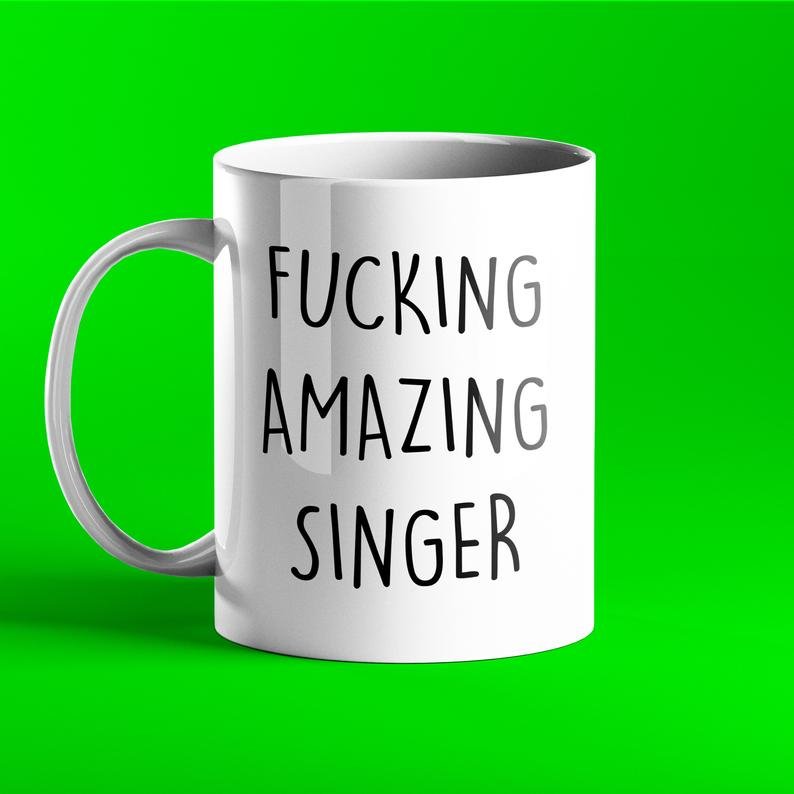Fucking Amazing Singer Personalised Mug - Prickly Cards