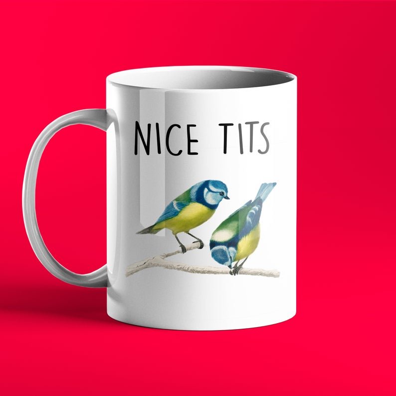 Nice Tits - Funny Personalised Mug for Her - Prickly Cards