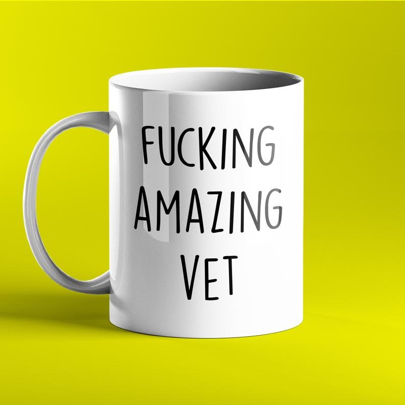 Fucking Amazing Vet Personalised Mug - Prickly Cards