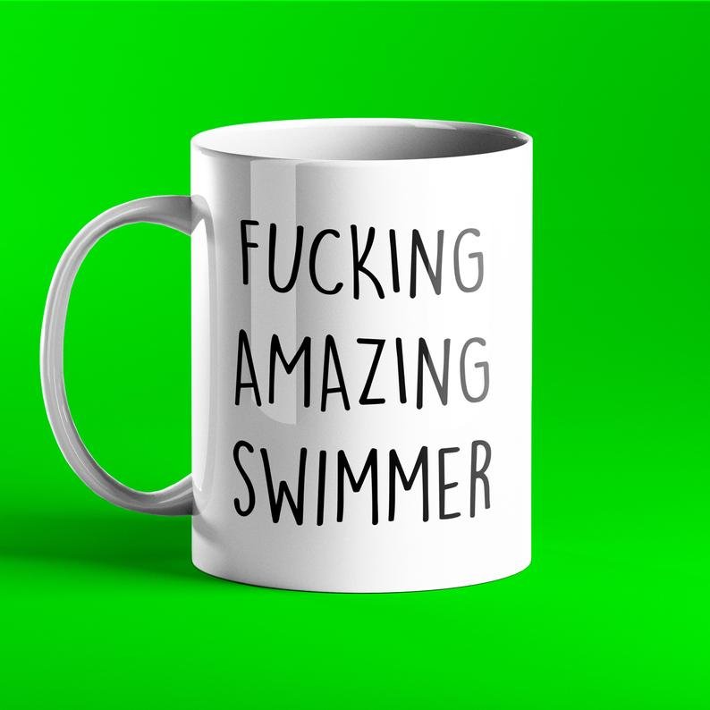 Fucking Amazing Swimmer Personalised Mug - Prickly Cards