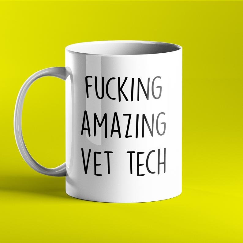 Fucking Amazing Vet Tech Personalised Mug - Prickly Cards