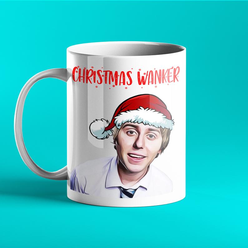 Christmas Wanker Mug - Prickly Cards - Inbetweeners - bus_wanker