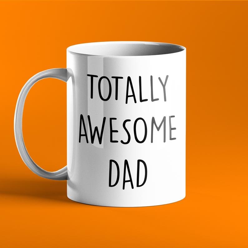Totally Awesome Dad Personalised Gift Mug - Prickly Cards