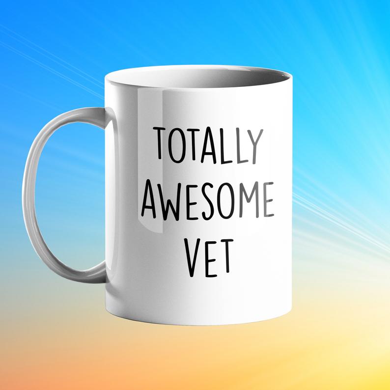 Totally Awesome Vet Personalised Gift Mug - Prickly Cards