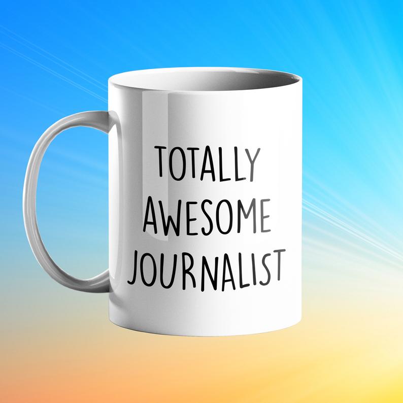 Totally Awesome Journalist Personalised Gift Mug - Prickly Cards