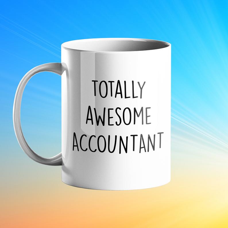 Totally Awesome Accountant Personalised Gift Mug - Prickly Cards