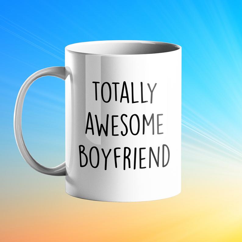 Totally Awesome Boyfriend Personalised Gift Mug - Prickly Cards