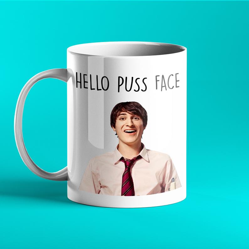Hello Puss Face - Friday Night Dinner Puss Face Mug - Prickly Cards