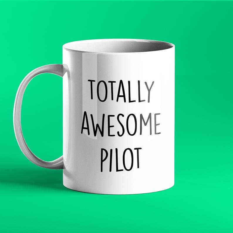 Totally Awesome Pilot Personalised Gift Mug - Prickly Cards