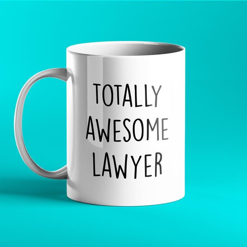 Totally Awesome Lawyer Personalised Gift Mug - Prickly Cards