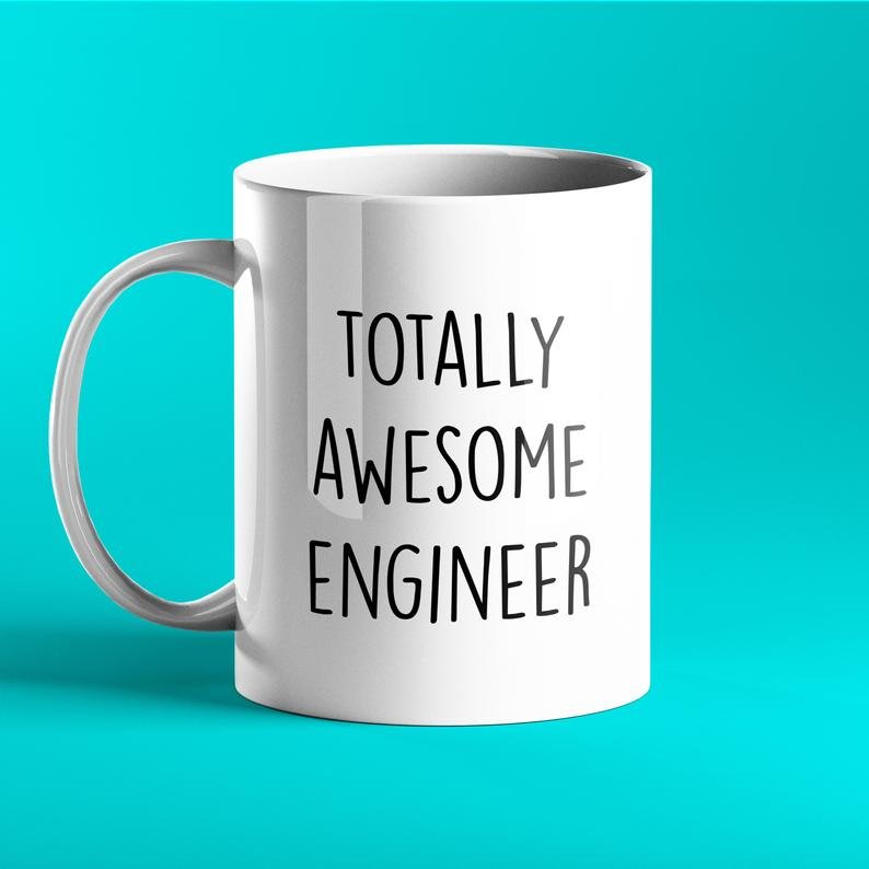 Totally Awesome Engineer Personalised Gift Mug - Prickly Cards