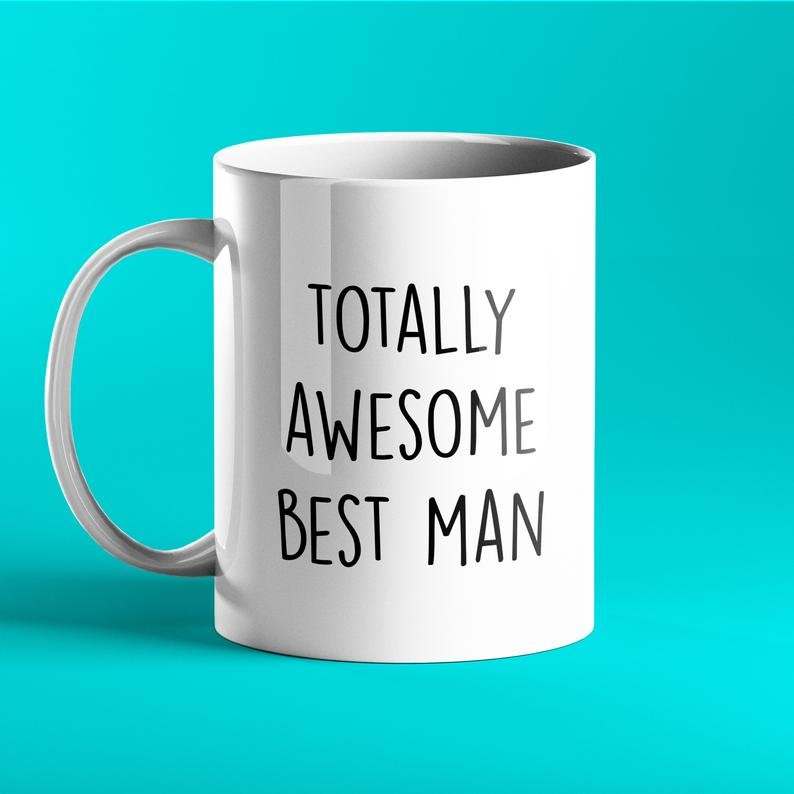 Totally Awesome Best Man Personalised Gift Mug - Prickly Cards