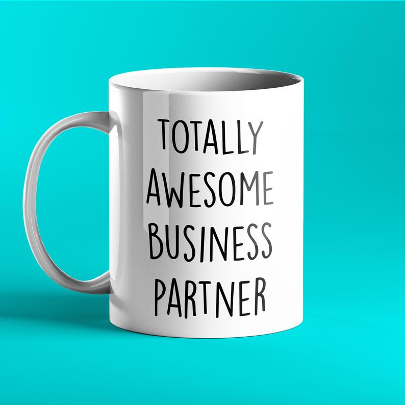 Totally Awesome Business Partner Personalised Gift Mug - gift for business partner - Prickly Cards