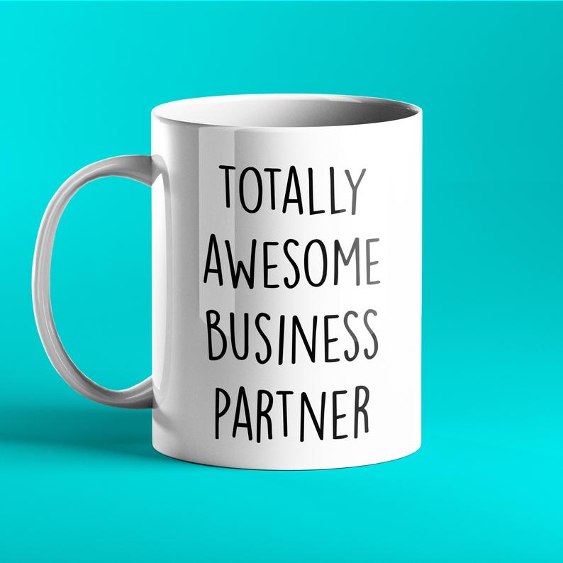 Totally Awesome Business Partner Personalised Gift Mug - gift for business partner