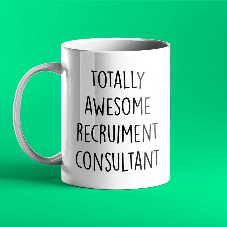 Totally Awesome Recruitment Consultant Personalised Gift Mug - Prickly Cards