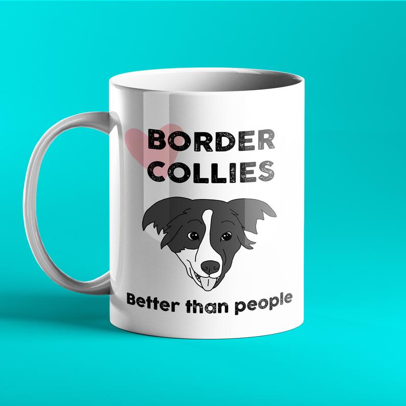 Personalised Border Collie Gift Mug