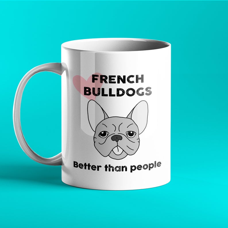 Personalised French Bulldogs Gift Mug - Prickly Cards