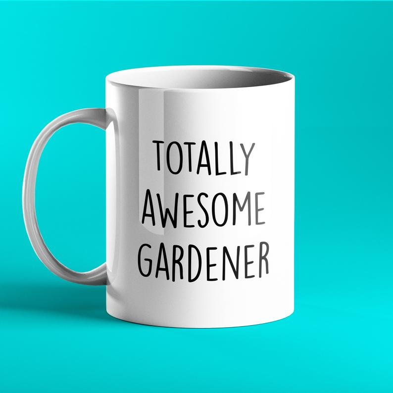 Totally Awesome Gardener Personalised Gift Mug - Prickly Cards