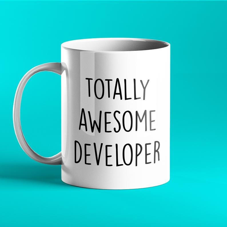 Totally Awesome Developer Personalised Gift Mug - Prickly Cards