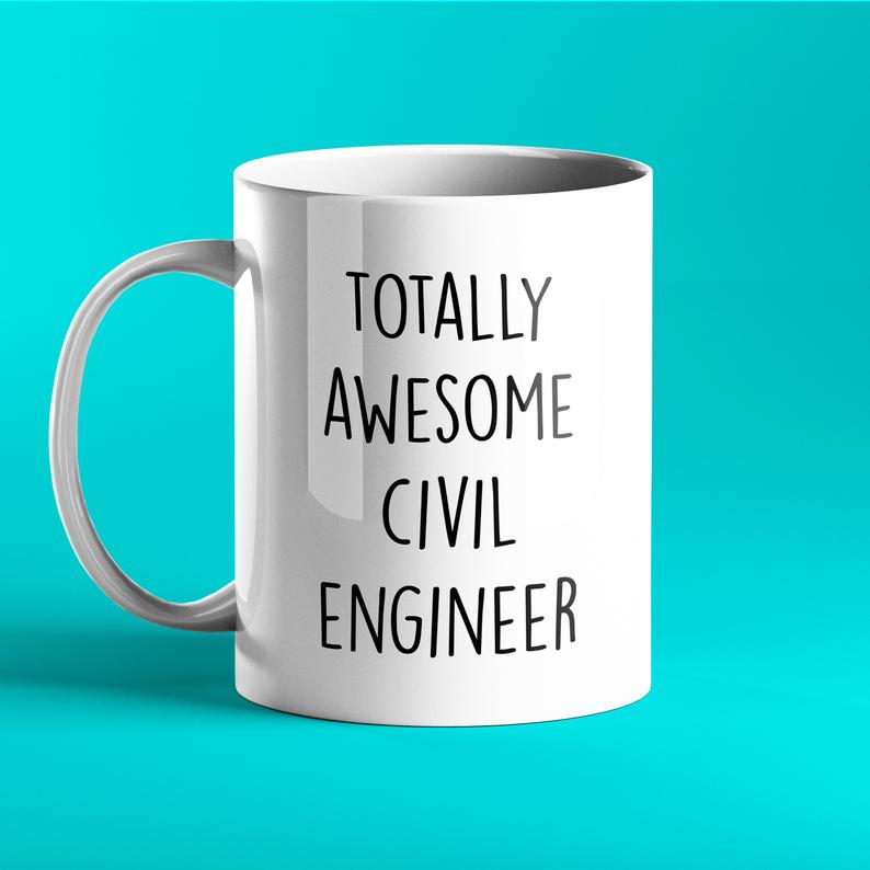 Totally Awesome Civil Engineer Personalised Gift Mug - Prickly Cards