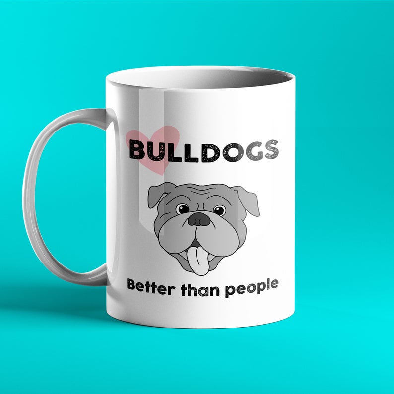 Personalised Bulldog Gift Mug