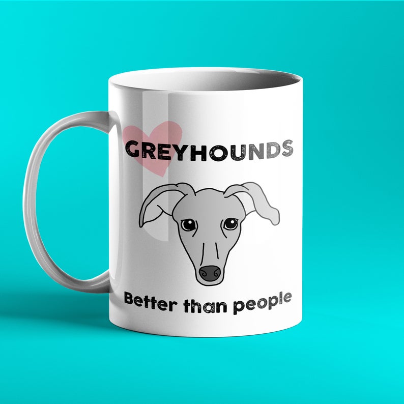 Personalised Greyhound Dog Gift Mug - Prickly Cards