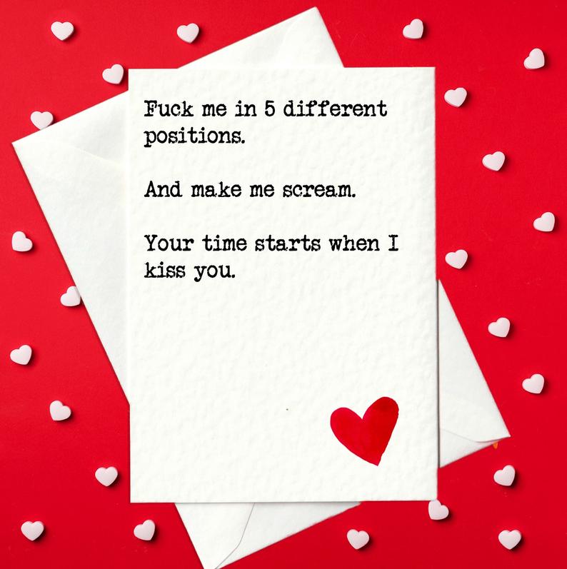 Rude Task Based Valentine's Day Cards