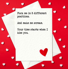 Load image into Gallery viewer, Rude Task Based Valentine&#39;s Day Cards