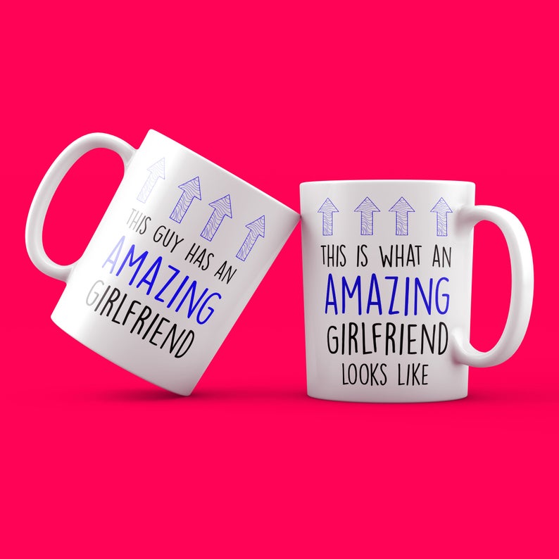 Personalised Couples Mugs - Funny Valentine's Day Gift for Boyfriend