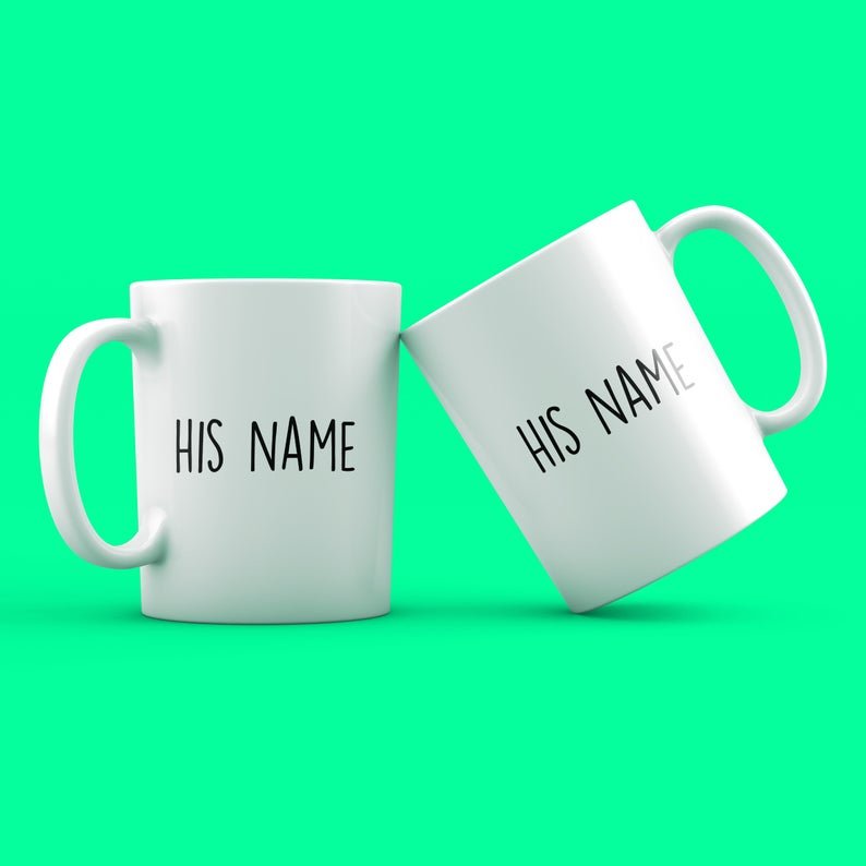 Personalised Gay Couple Mugs - Funny Valentine's Day Gift For Boyfriend - Prickly Cards