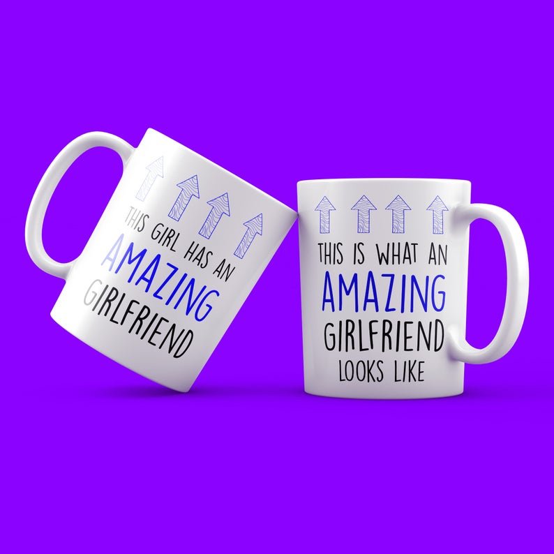 Personalised Lesbian Couple Mugs - Funny Valentine's Day Gift for Girlfriend - Prickly Cards
