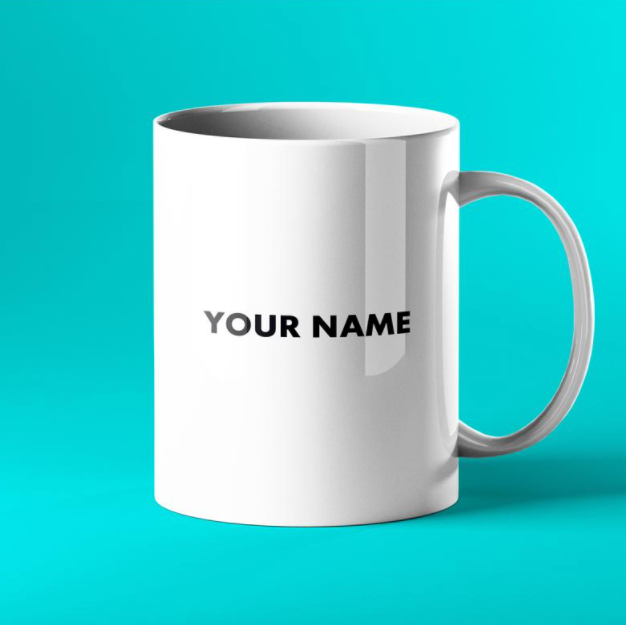 AC12 gift mug personalised with your name