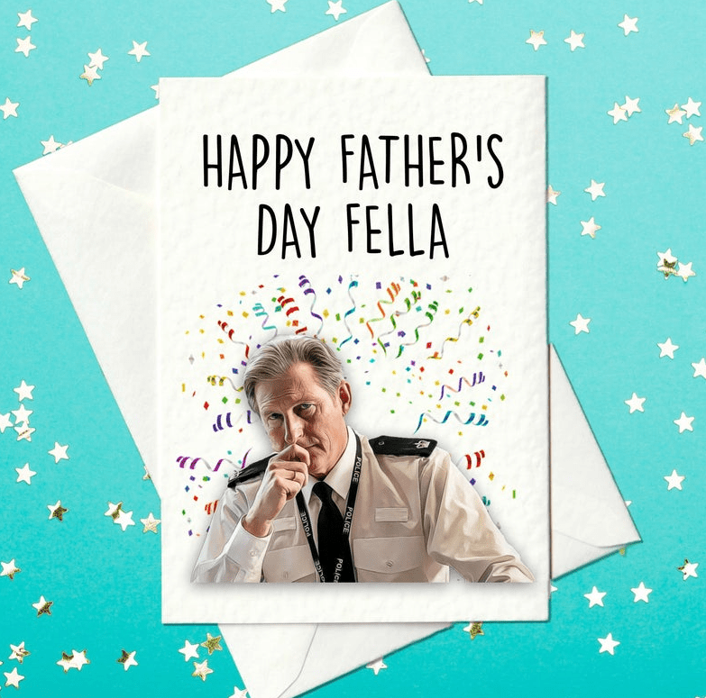 Line of Duty Father's Day card with Ted Hastings
