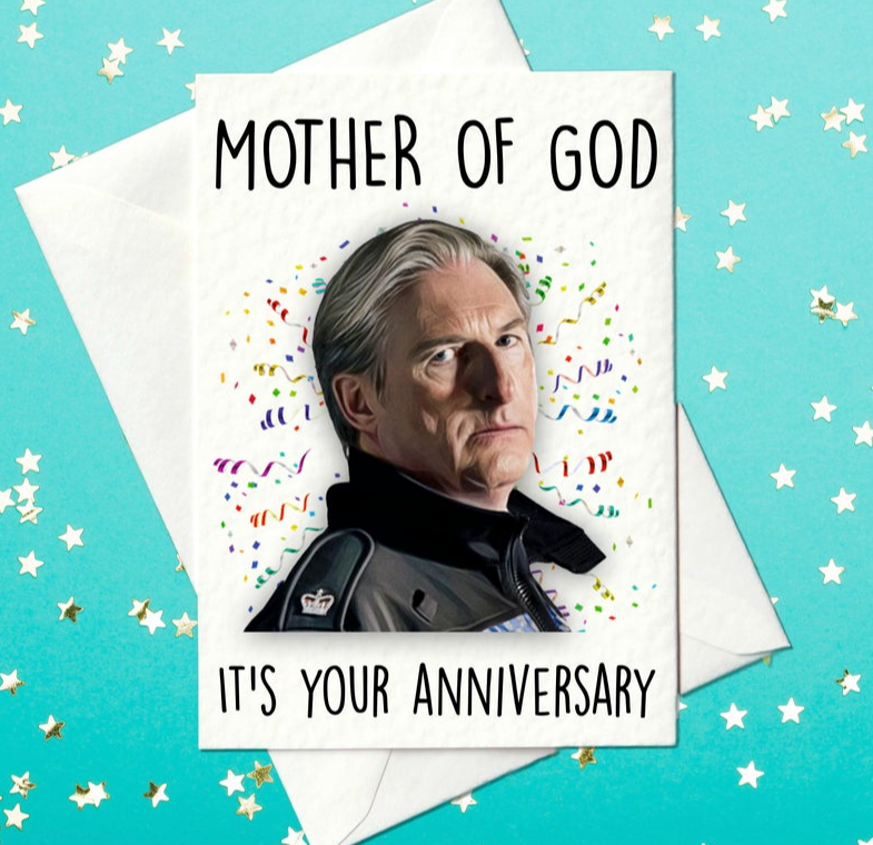 Line of Duty anniversary card Mother of God Hastings for him or her